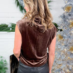 Barnes Cocoa Velvet Sleeveless Top Velvet Heart