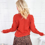 Barnes Rust Fray Sweater Elan