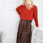 Barnes Rust Fray Sweater Elan