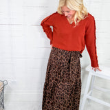 Barnes Rust Fray Sweater Elan