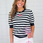 Bates Classic Black Stripe Sweater