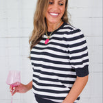 Bates Classic Black Stripe Sweater