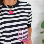 Bates Classic Black Stripe Sweater