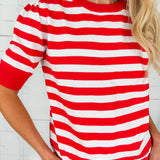 Bates Classic Red Stripe Sweater