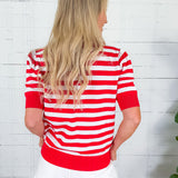 Bates Classic Red Stripe Sweater