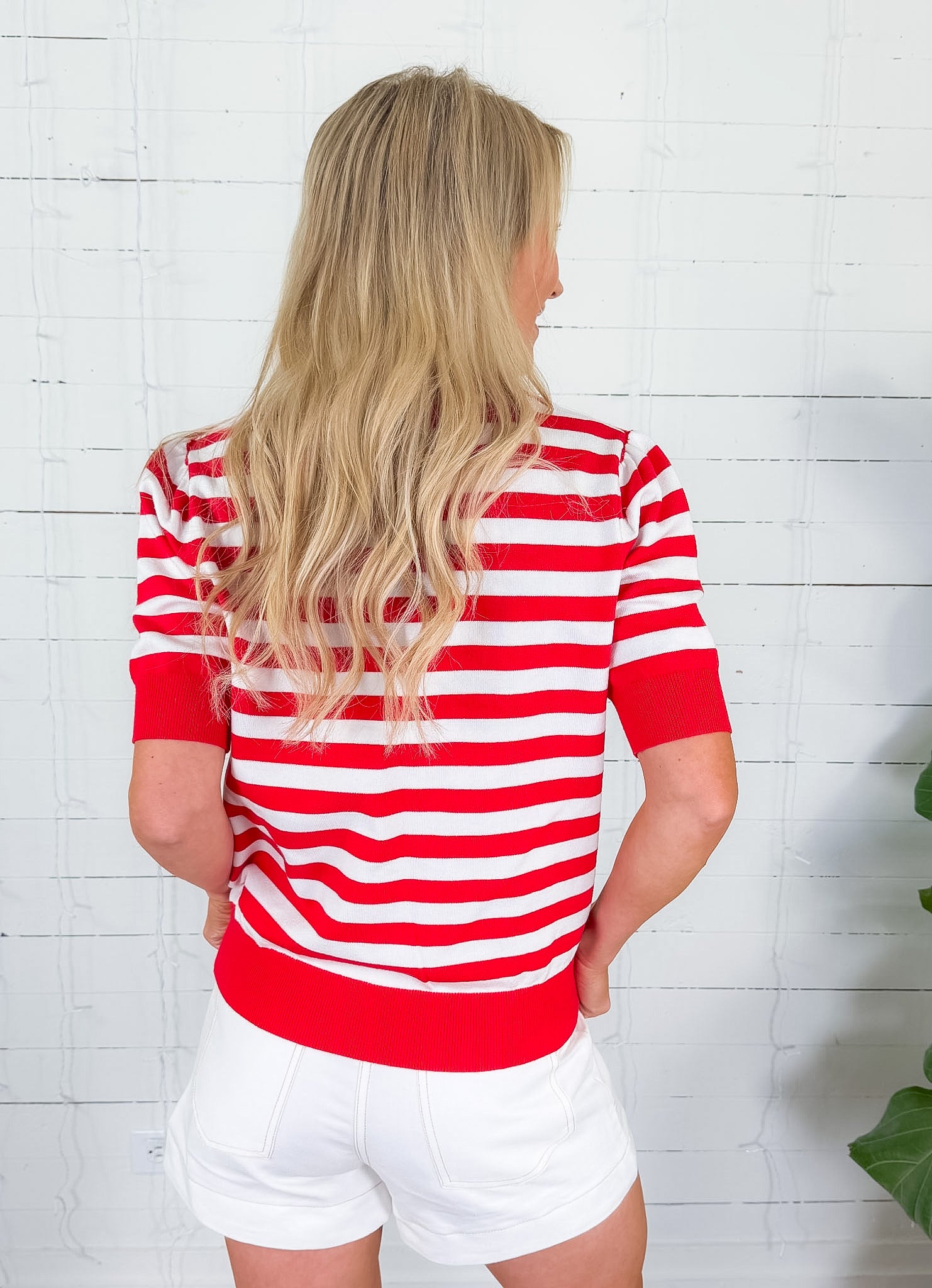 Bates Classic Red Stripe Sweater