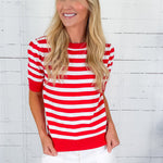 Bates Classic Red Stripe Sweater