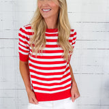 Bates Classic Red Stripe Sweater