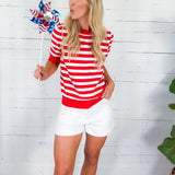 Bates Classic Red Stripe Sweater