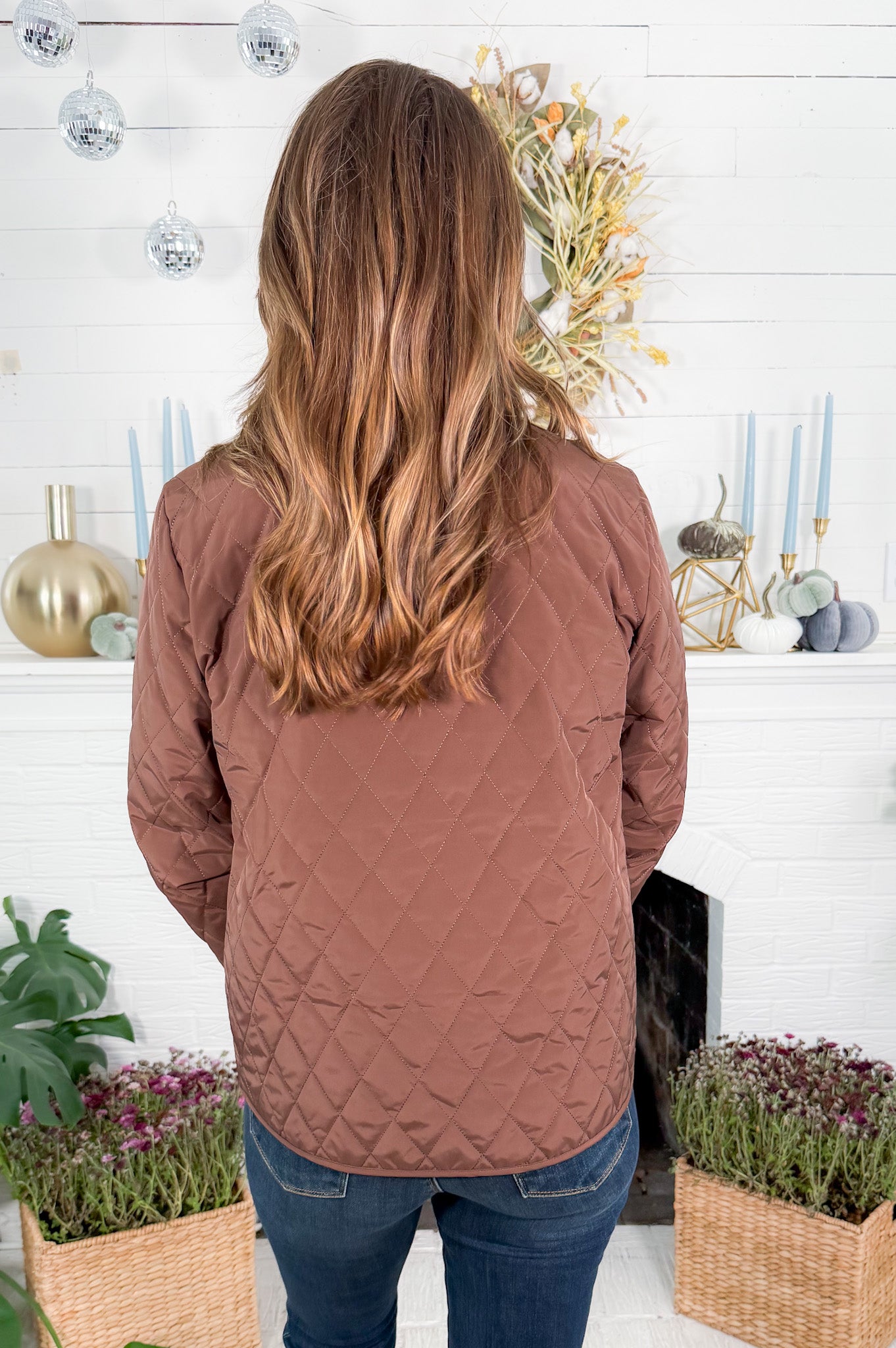 Baylor Brown Quilted Jacket Jodifl