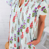 Baylor Mint + Blush Mini Dress