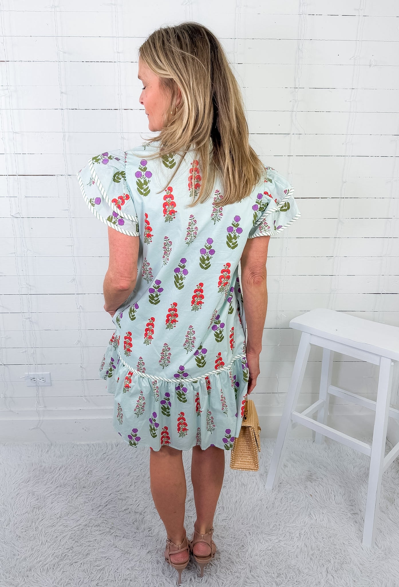 Baylor Mint + Blush Mini Dress