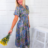 Bays Blooms Zip Front Maxi Dress Entro