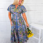 Bays Blooms Zip Front Maxi Dress Entro