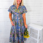 Bays Blooms Zip Front Maxi Dress Entro