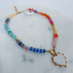 Beaded Heart Charm Necklace