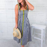 Beau Navy Stripe Sun Dress Entro