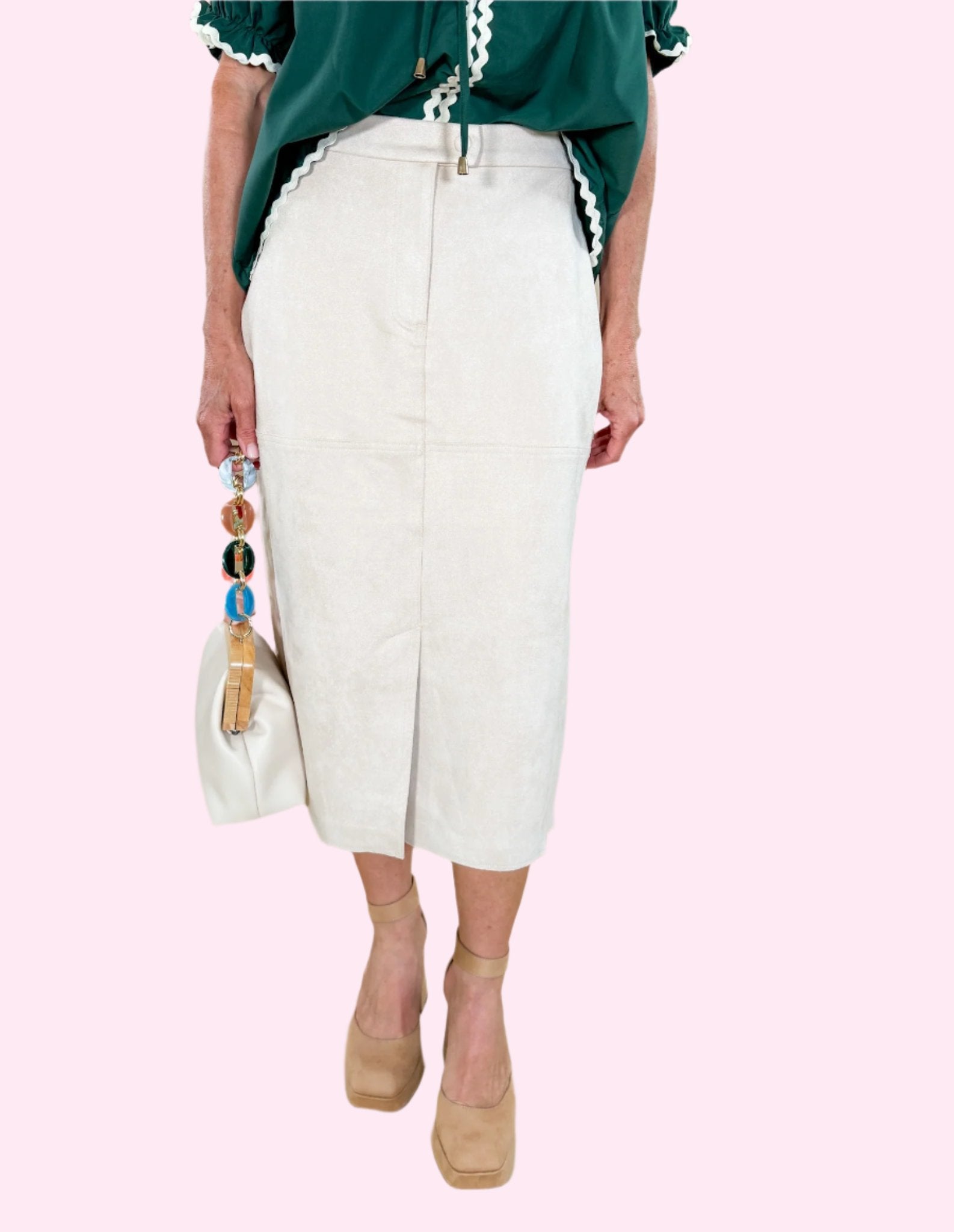 Beck_Cream_Suede_Skirt