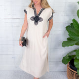 Benji Oatmeal Linen Maxi Dress Entro