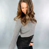 Bentley Black + White Herringbone Sweater Molly Bracken