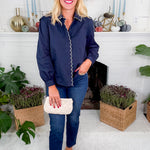 Benton Navy Scallop Edge Top Jodifl