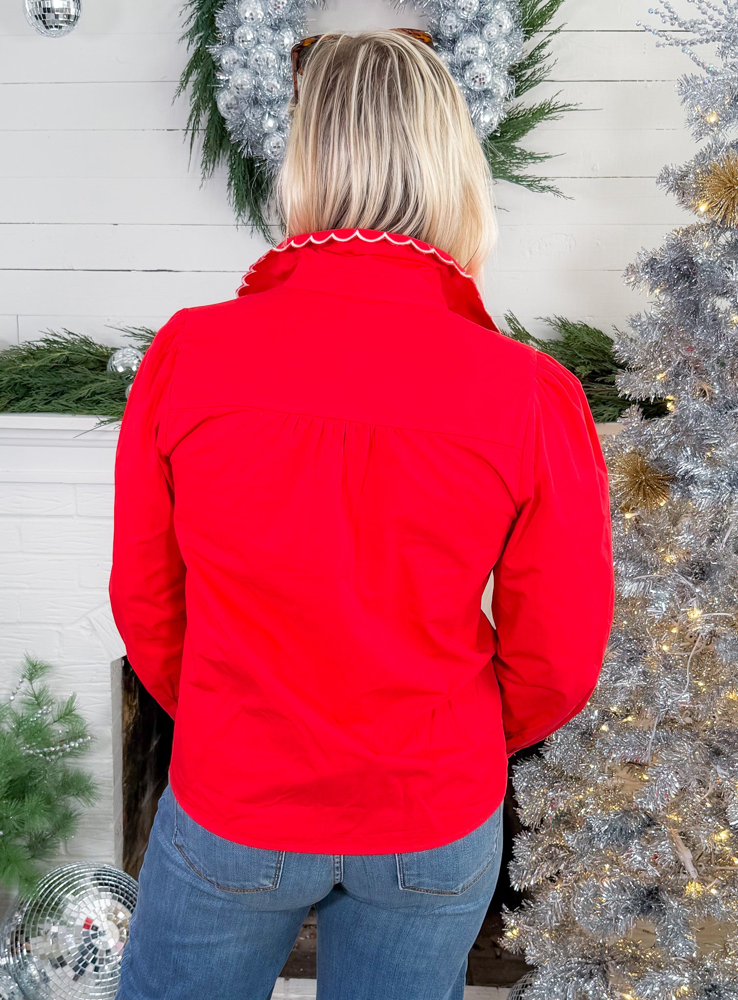 Benton Red Scallop Edge Top Jodifl 