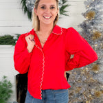 Benton Red Scallop Edge Top Jodifl 