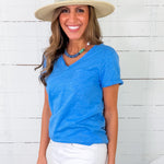 Bethany Ocean Slub Pocket Tee Staccato