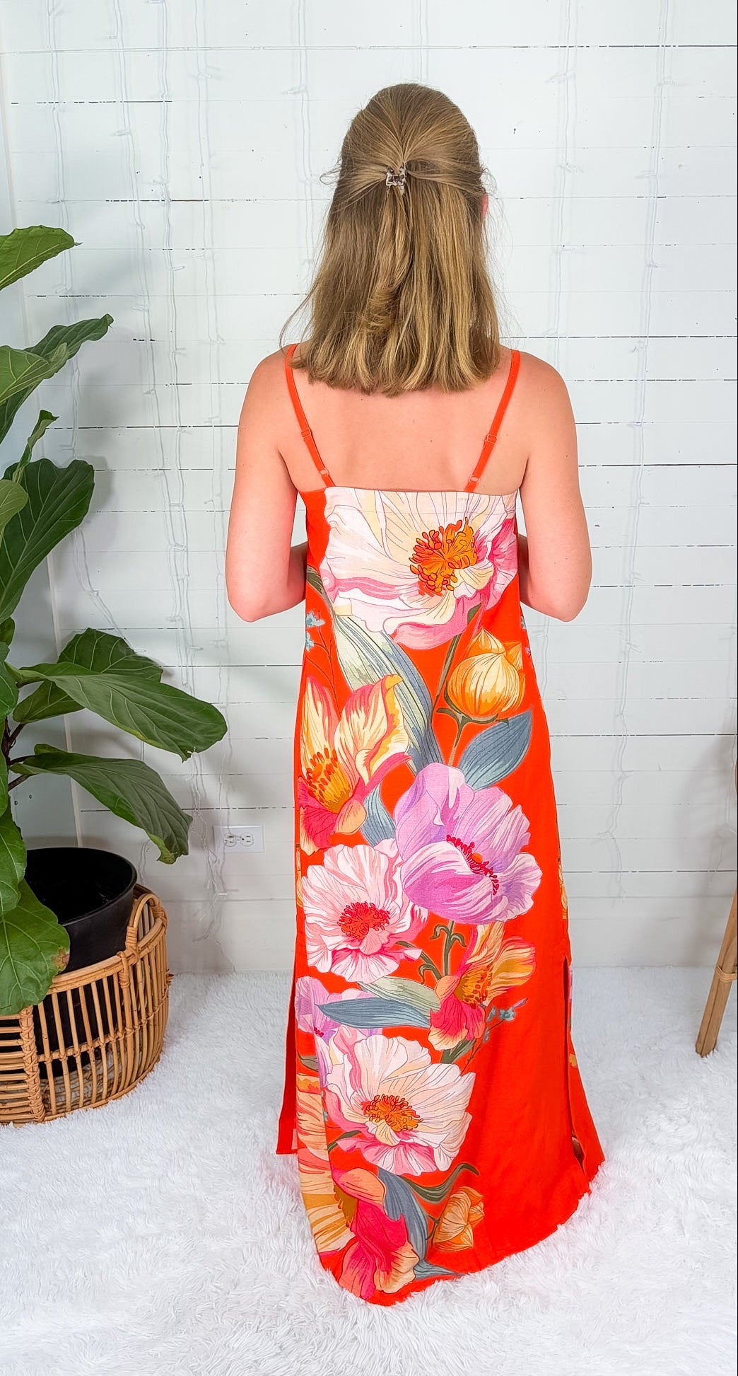 Betsy Sunset Blooms Maxi Dress