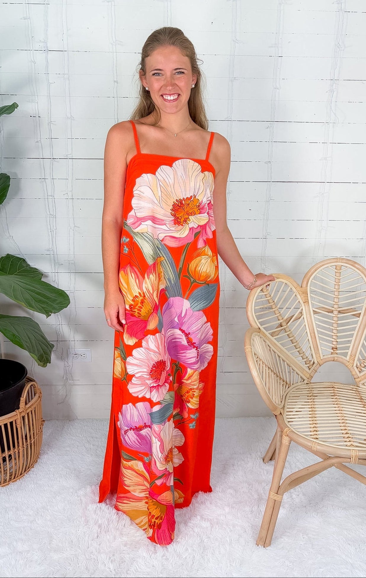 Betsy Sunset Blooms Maxi Dress