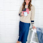 Betsy Toast Knit Flag Sweater THML