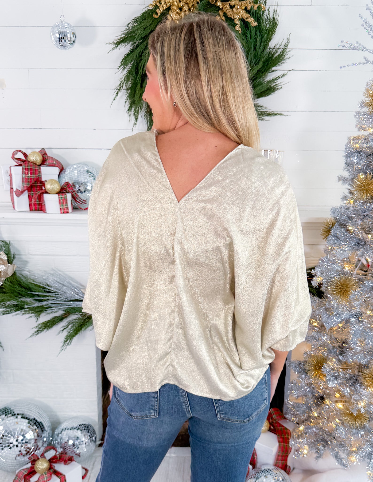 Betty Ann Champagne Foil Top