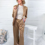 Betty Molten Taupe Gold Blazer Lucy Paris