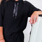 Bettye Black Hooded Top See and Be Seen