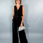 Beverly Black Trouser Wide Leg Pants