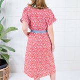 Beverly Red + Sky Midi A-Line Dress THML