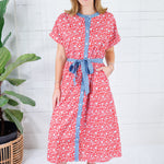 Beverly Red + Sky Midi A-Line Dress THML