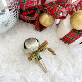 Big Jingle Bell Silver Bottle Stopper