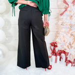 Black Pleat Front Trouser Pants