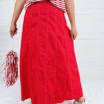 Blair Red Panel Maxi Skirt TCEC