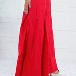 Blair Red Panel Maxi Skirt TCEC