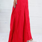 Blair Red Panel Maxi Skirt TCEC