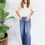 Blake Brightly Double Waistband Wide Leg Jean Kut