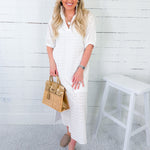 Blakely Solaria Blanc Caftan Dress Adrienne