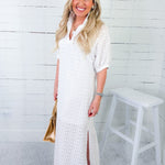Blakely Solaria Blanc Caftan Dress Adrienne