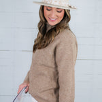 Blanche Deep Beige Turtleneck Sweater Karlie