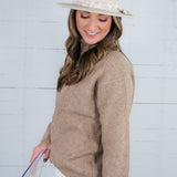 Blanche Deep Beige Turtleneck Sweater Karlie