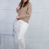 Blanche Deep Beige Turtleneck Sweater Karlie