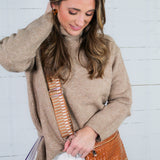 Blanche Deep Beige Turtleneck Sweater Karlie