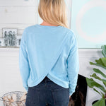 Blue Ice Overlapping Back Sweatshirt BOBI